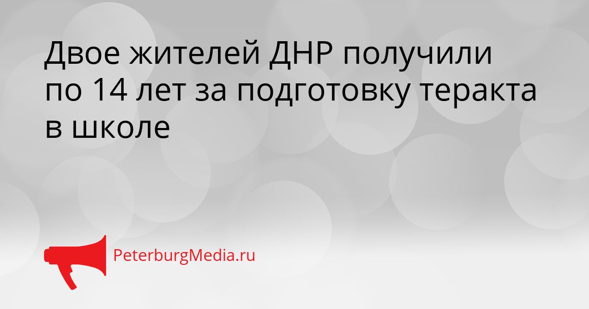 Двое жителей ДНР получили по 14 лет за подготовку теракта в школе Сгенерировано