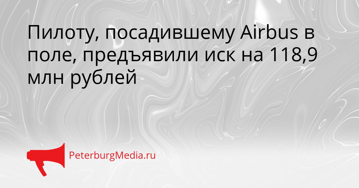 Пилоту, посадившему Airbus в поле, предъявили иск на 118,9 млн рублей Сгенерировано
