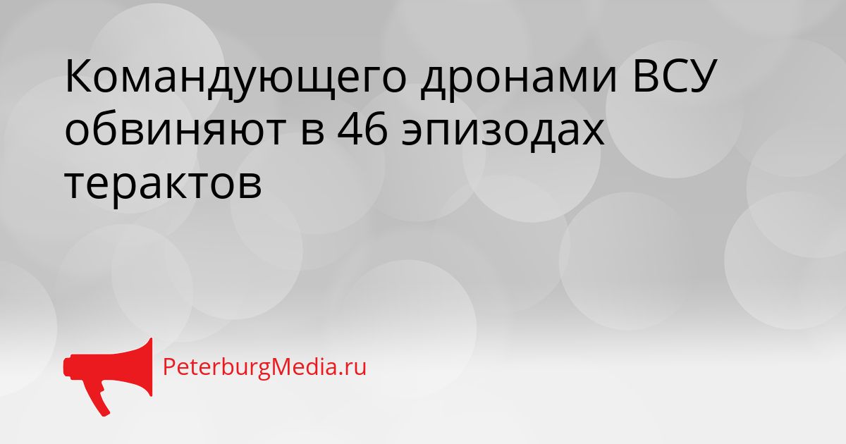 Командующего дронами ВСУ обвиняют в 46 эпизодах терактов Сгенерировано