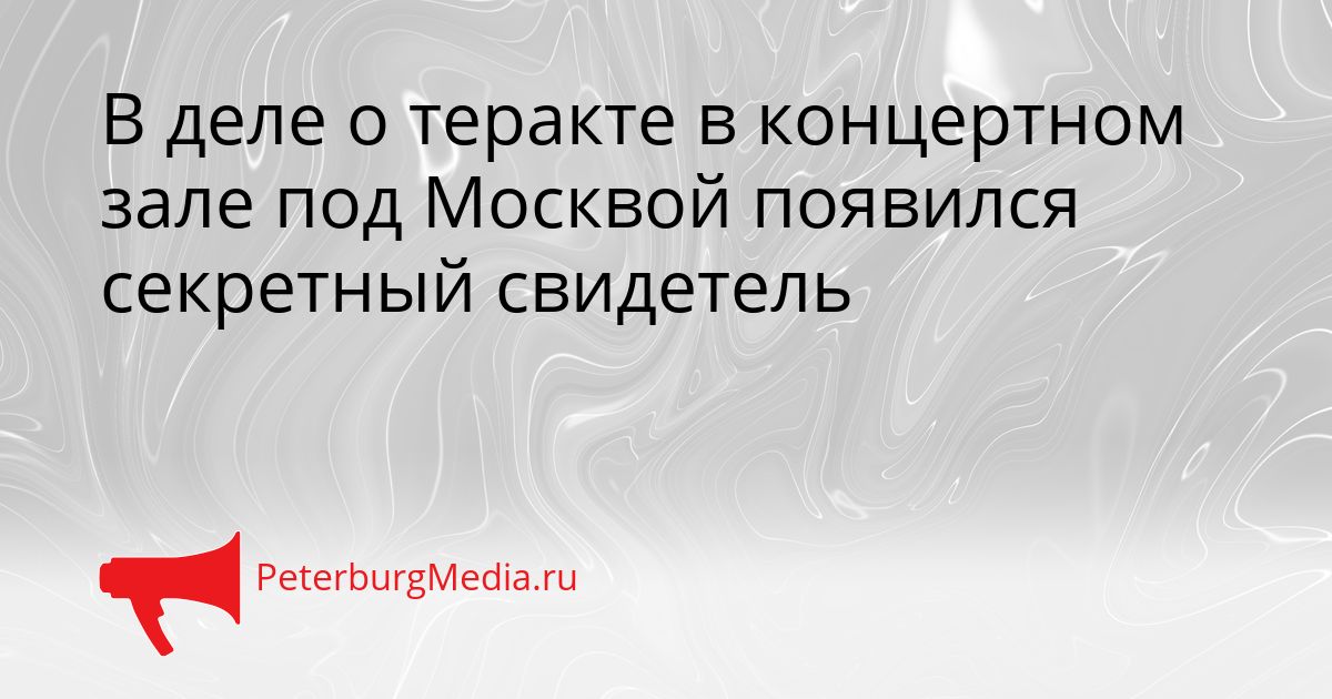 В деле о теракте в концертном зале под Москвой появился секретный свидетель Сгенерировано