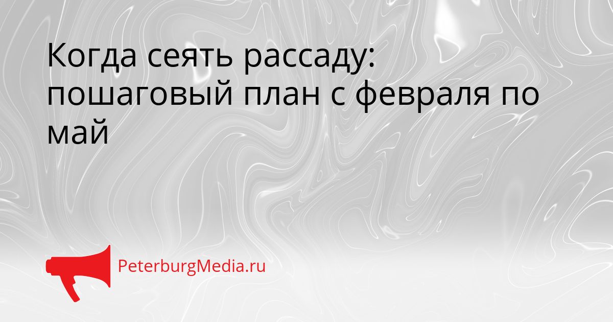 Когда сеять рассаду: пошаговый план с февраля по май Сгенерировано