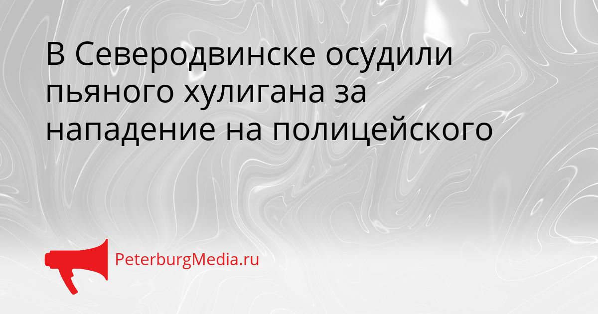 В Северодвинске осудили пьяного хулигана за нападение на полицейского Сгенерировано