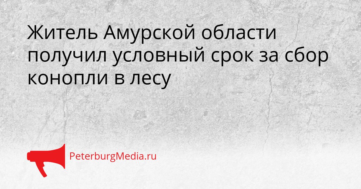 Житель Амурской области получил условный срок за сбор конопли в лесу Сгенерировано