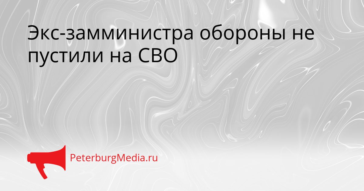 Экс-замминистра обороны не пустили на СВО Сгенерировано