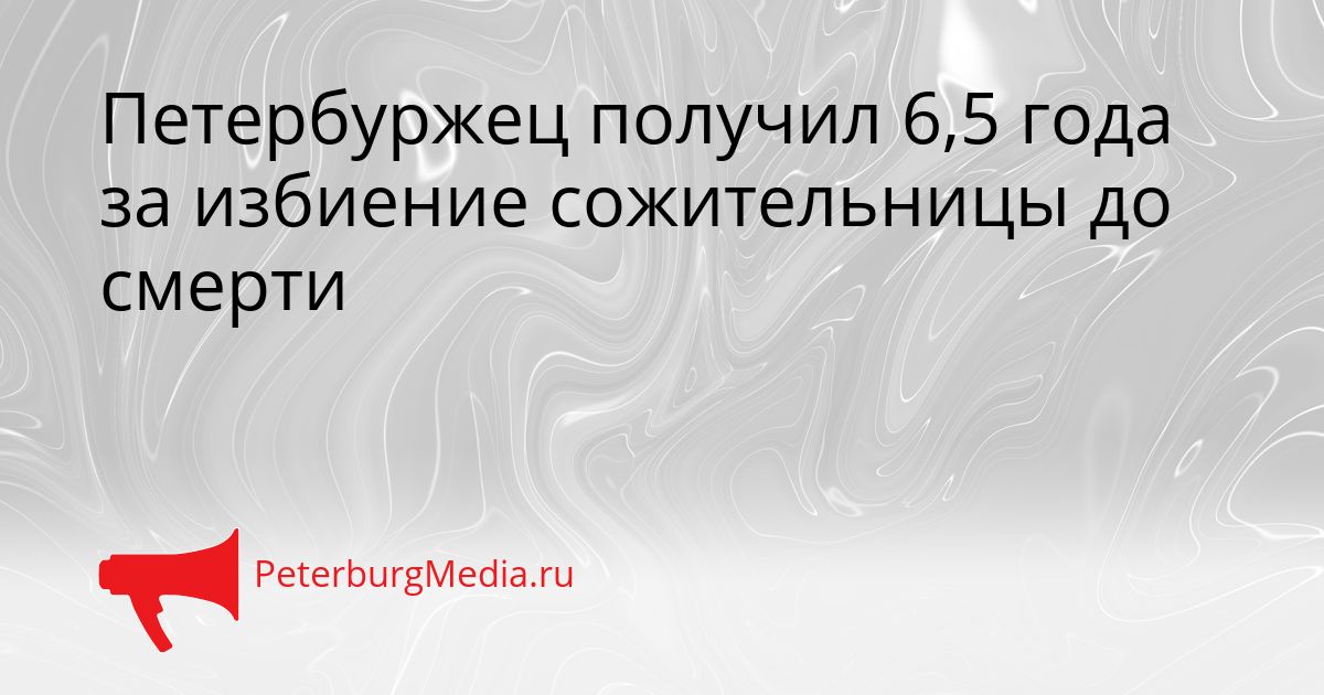 Петербуржец получил 6,5 года за избиение сожительницы до смерти Сгенерировано