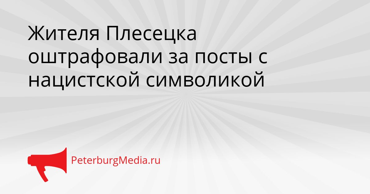 Жителя Плесецка оштрафовали за посты с нацистской символикой Сгенерировано