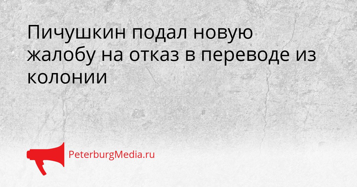 Пичушкин подал новую жалобу на отказ в переводе из колонии