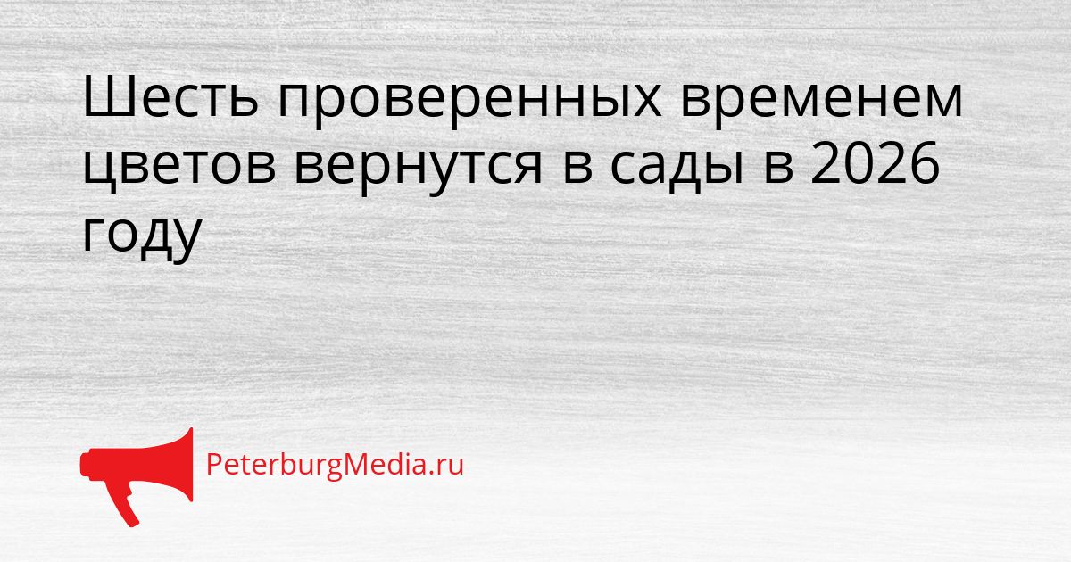 Шесть проверенных временем цветов вернутся в сады в 2026 году