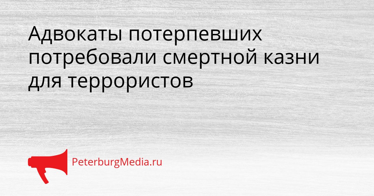 Адвокаты потерпевших потребовали смертной казни для террористов