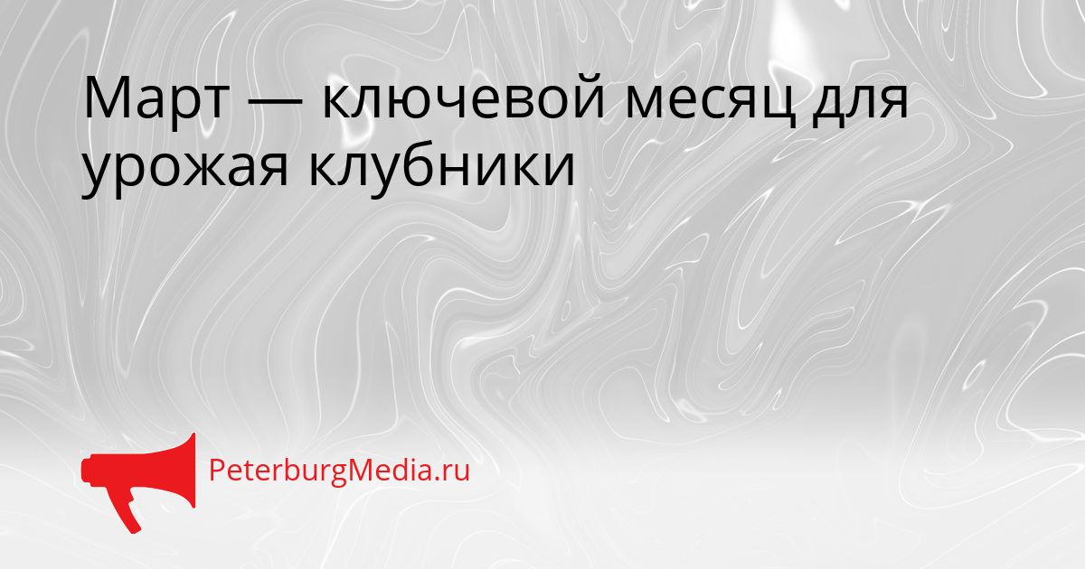 Март — ключевой месяц для урожая клубники