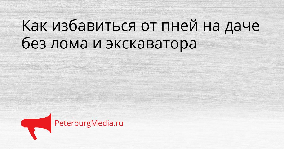 Как избавиться от пней на даче без лома и экскаватора