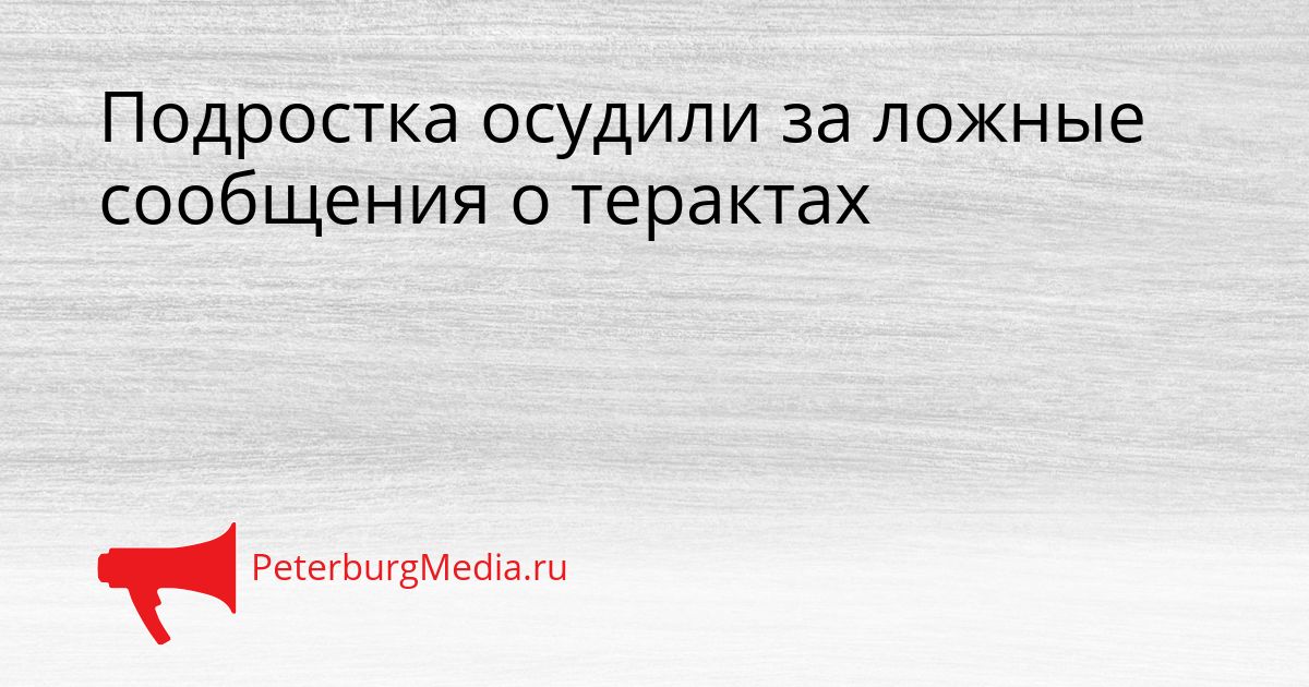 Подростка осудили за ложные сообщения о терактах