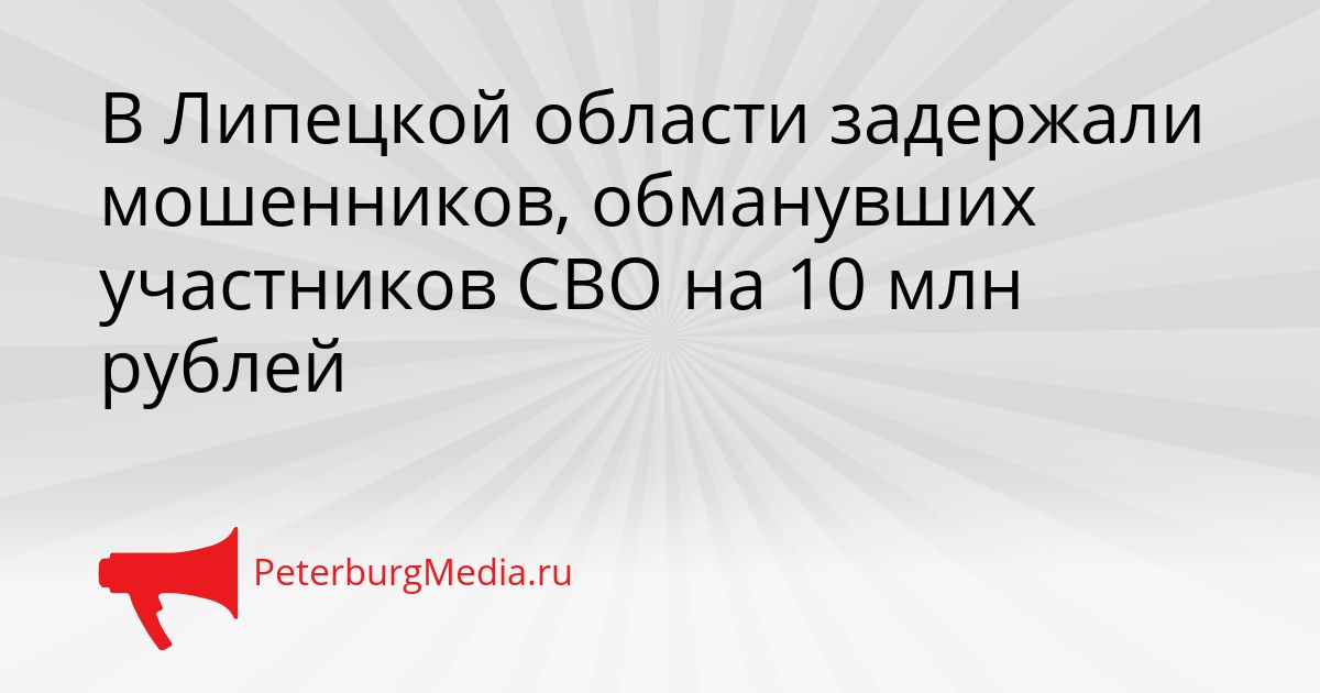 В Липецкой области задержали мошенников, обманувших участников СВО на 10 млн рублей