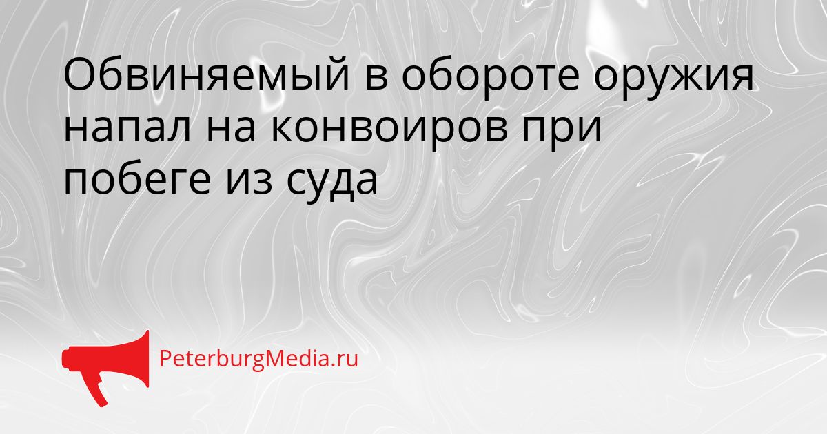 Обвиняемый в обороте оружия напал на конвоиров при побеге из суда