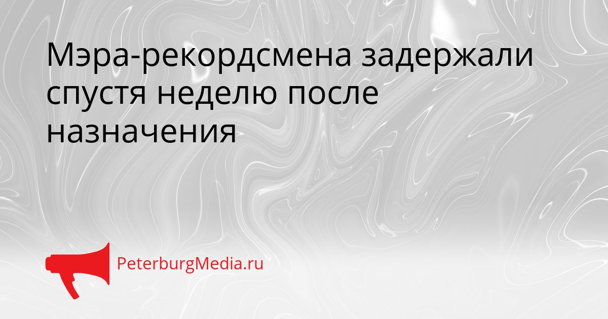 Мэра-рекордсмена задержали спустя неделю после назначения