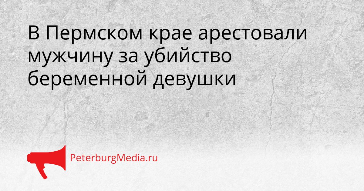 В Пермском крае арестовали мужчину за убийство беременной девушки