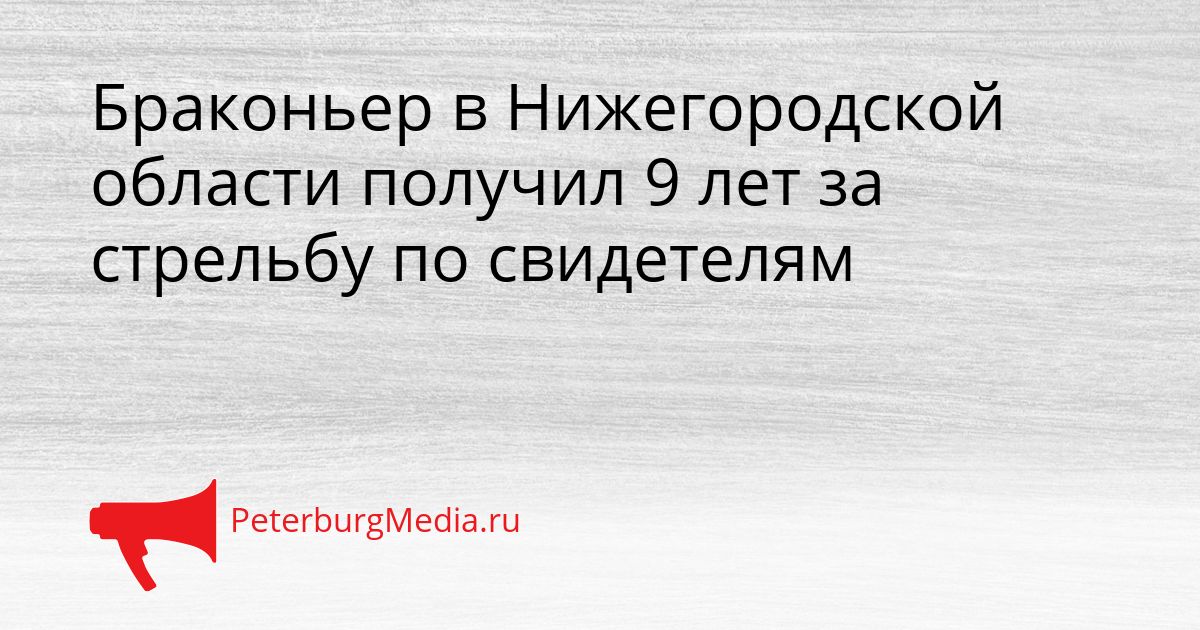 Браконьер в Нижегородской области получил 9 лет за стрельбу по свидетелям