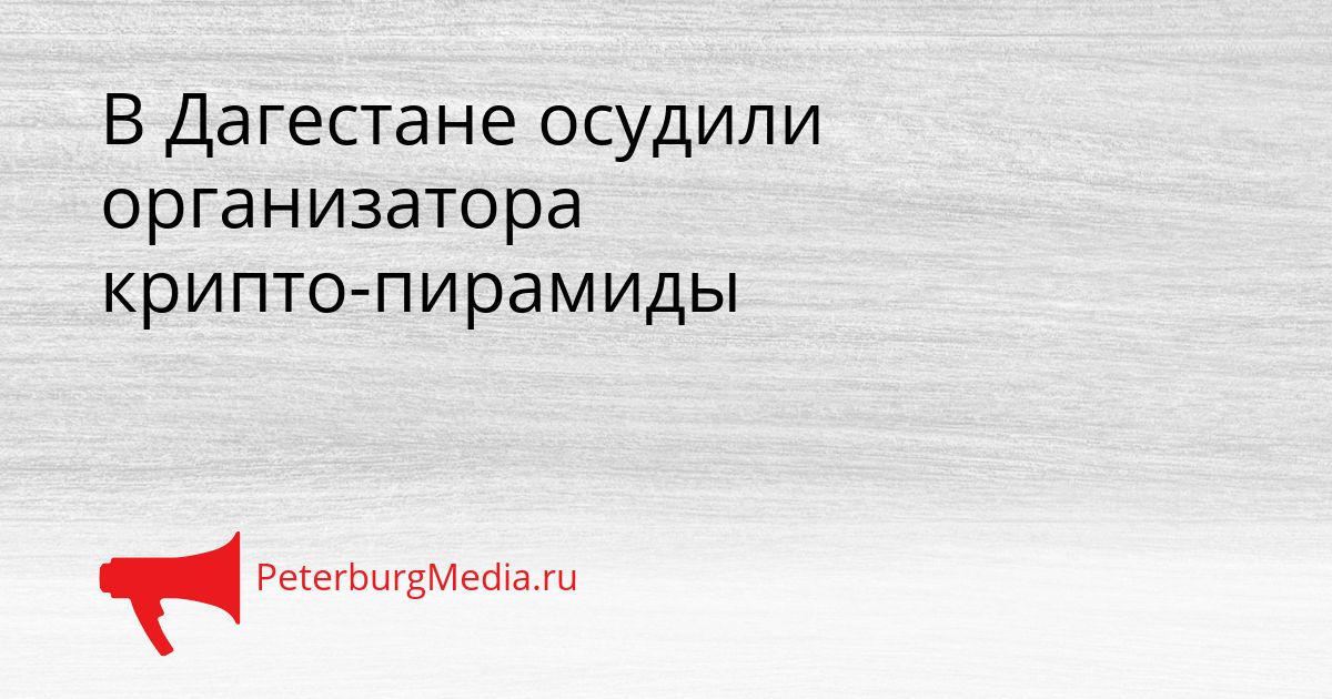 В Дагестане осудили организатора крипто-пирамиды