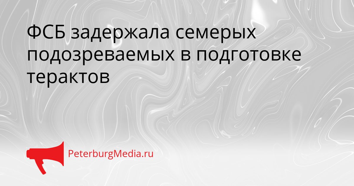 ФСБ задержала семерых подозреваемых в подготовке терактов