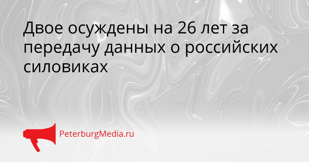 Двое осуждены на 26 лет за передачу данных о российских силовиках
