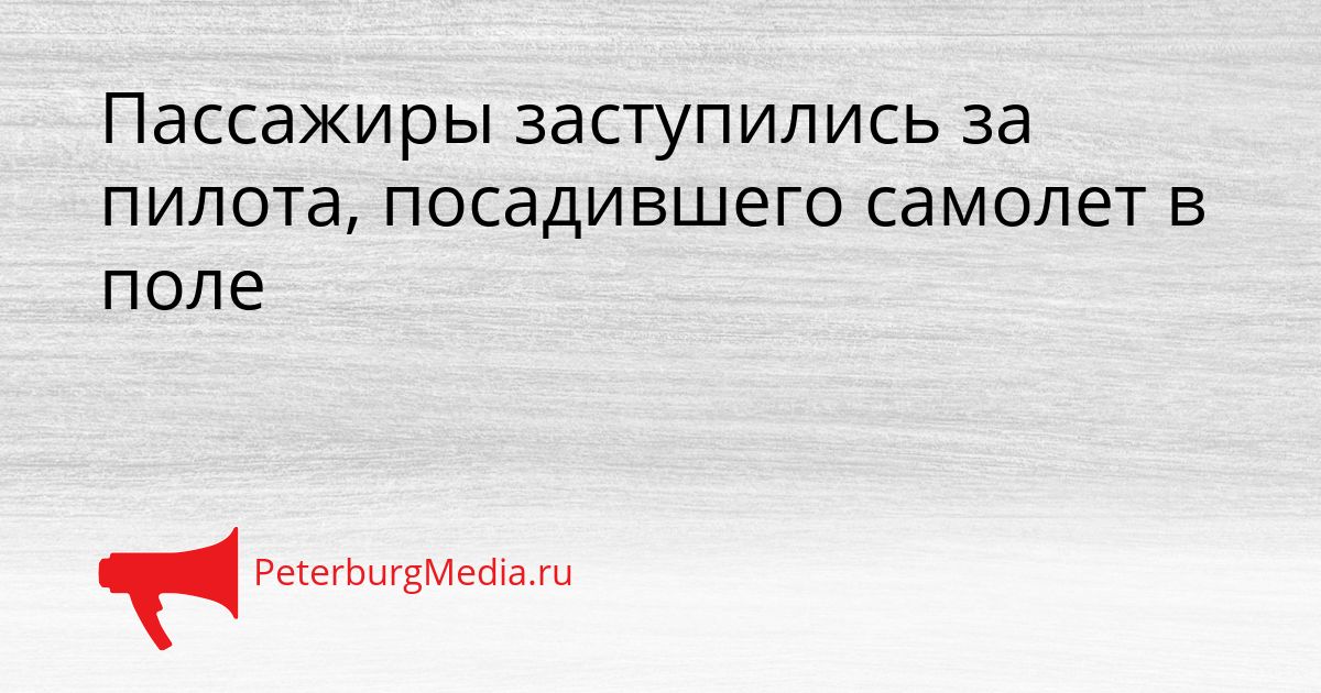 Пассажиры заступились за пилота, посадившего самолет в поле