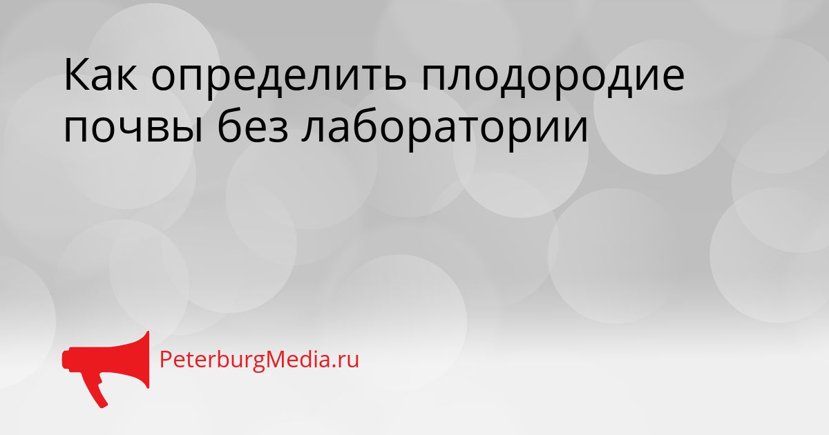 Как определить плодородие почвы без лаборатории