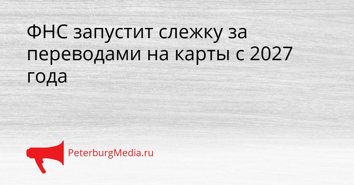 ФНС запустит слежку за переводами на карты с 2027 года
