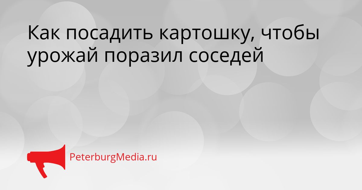 Как посадить картошку, чтобы урожай поразил соседей