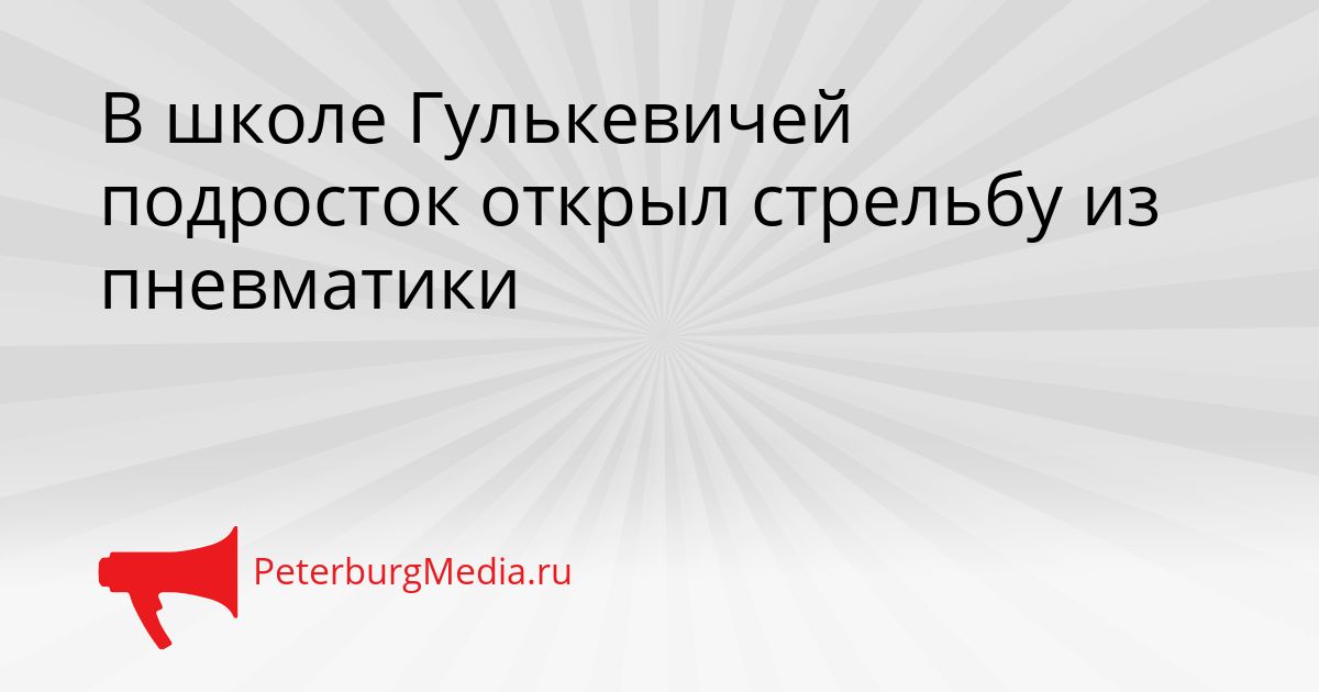 В школе Гулькевичей подросток открыл стрельбу из пневматики