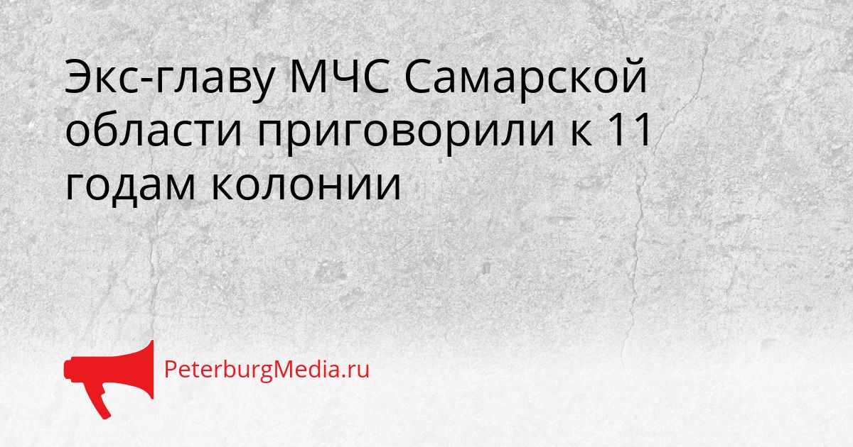 Экс-главу МЧС Самарской области приговорили к 11 годам колонии