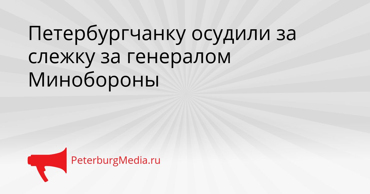 Петербургчанку осудили за слежку за генералом Минобороны Сгенерировано