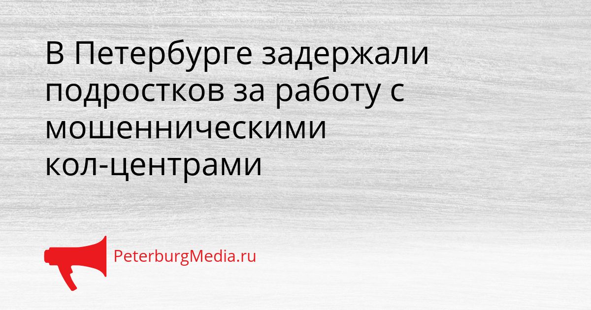 В Петербурге задержали подростков за работу с мошенническими кол-центрами