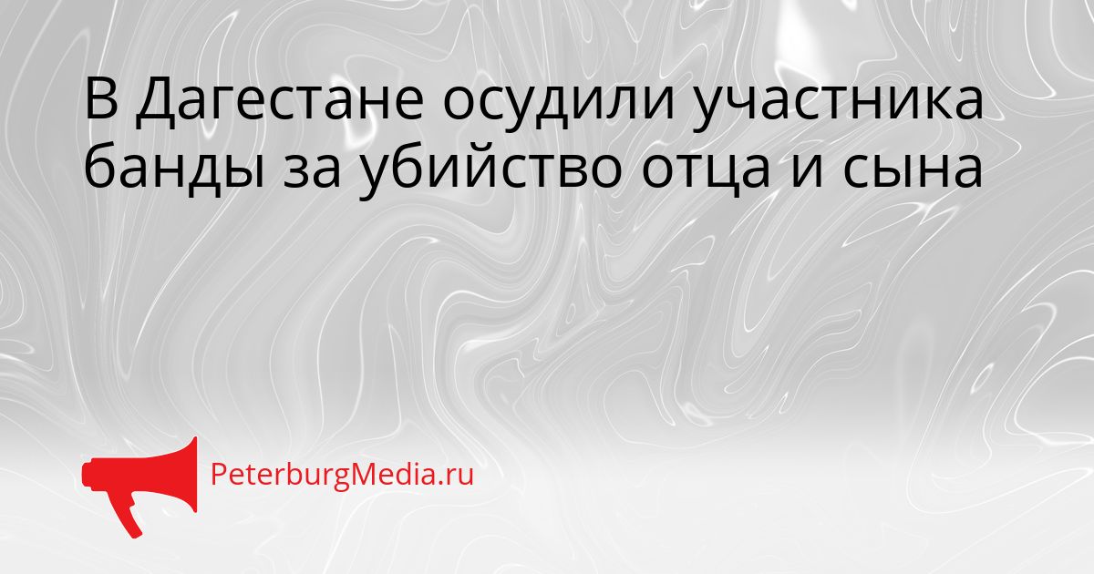 В Дагестане осудили участника банды за убийство отца и сына