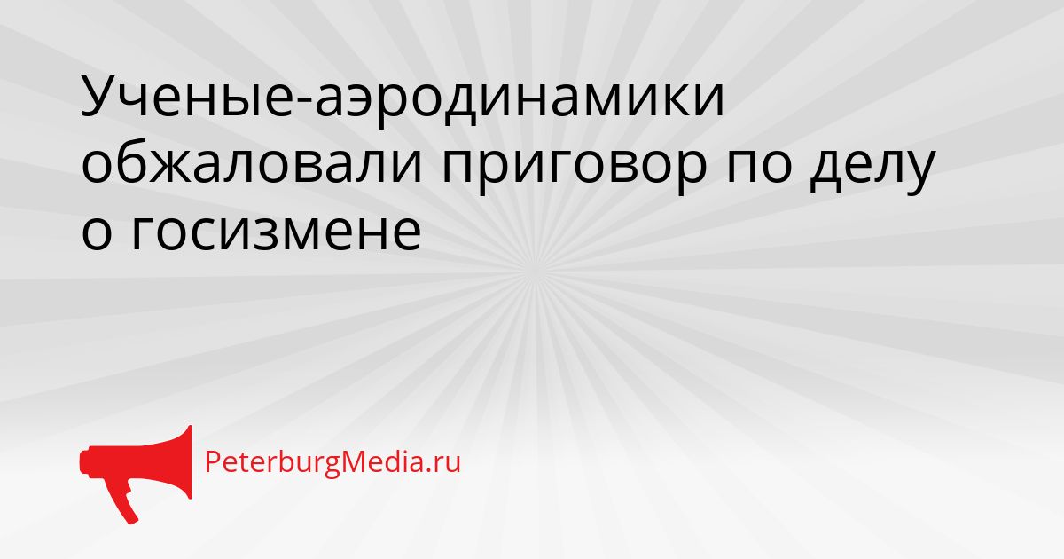 Ученые-аэродинамики обжаловали приговор по делу о госизмене