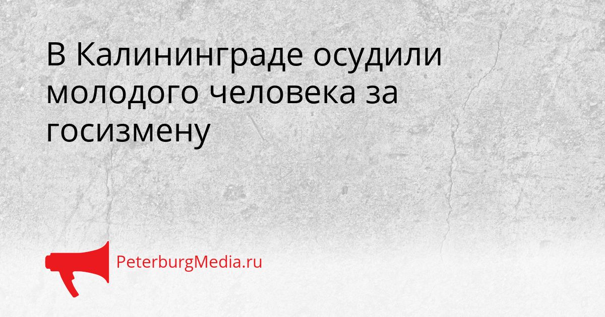 В Калининграде осудили молодого человека за госизмену