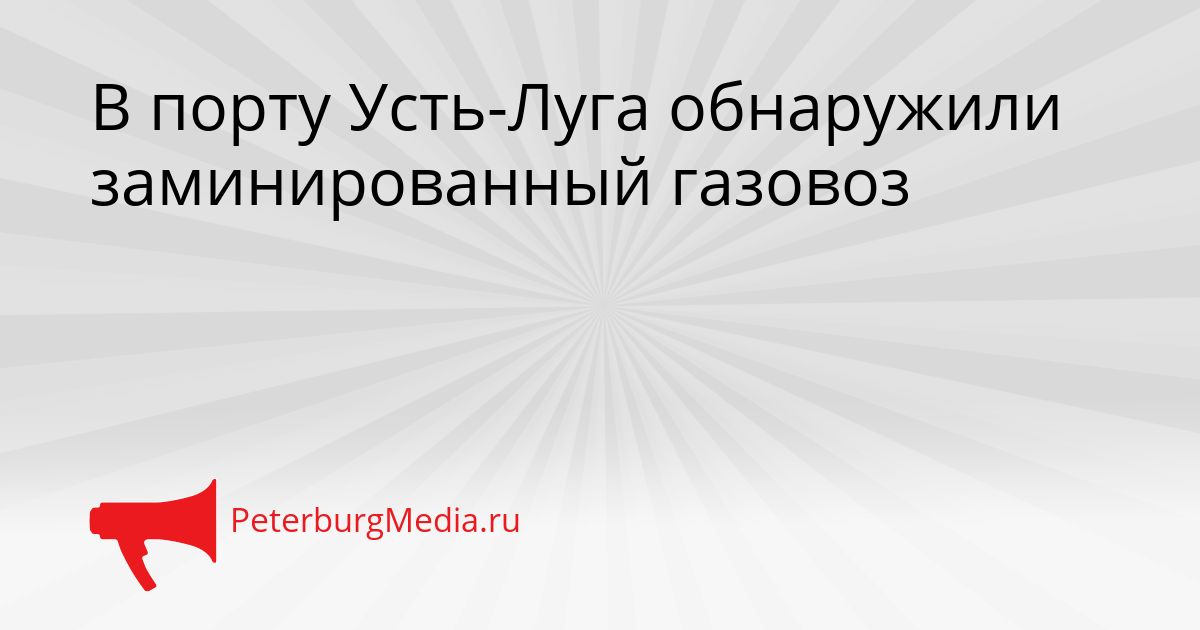 В порту Усть-Луга обнаружили заминированный газовоз Сгенерировано