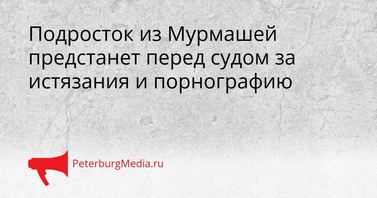 Подросток из Мурмашей предстанет перед судом за истязания и порнографию