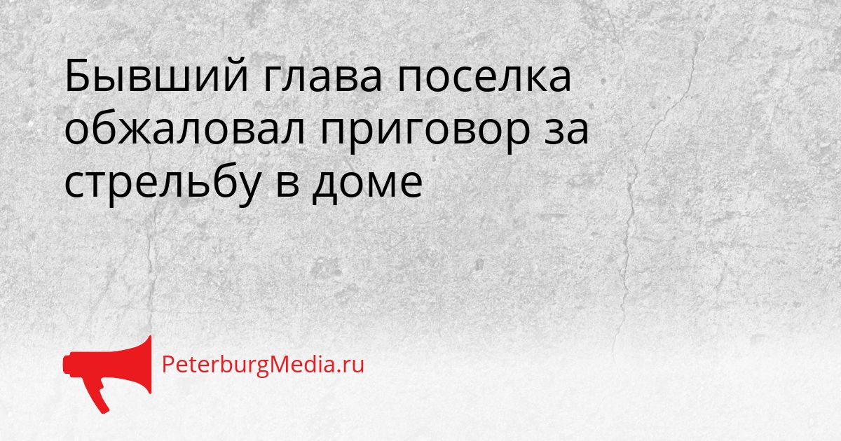 Бывший глава поселка обжаловал приговор за стрельбу в доме