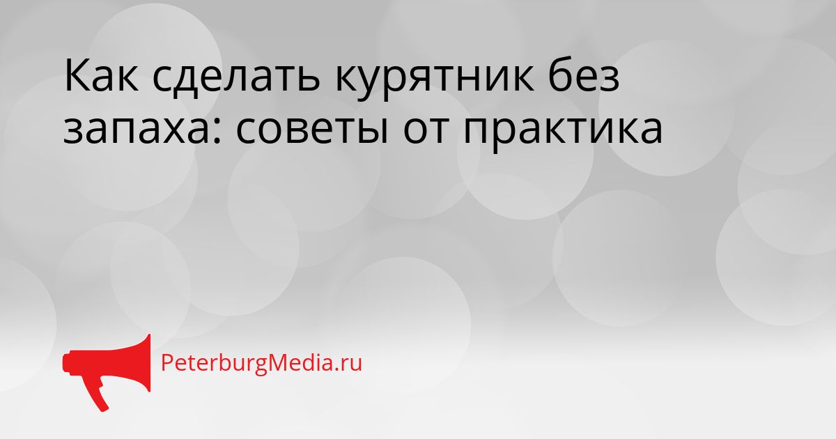 Как сделать курятник без запаха: советы от практика