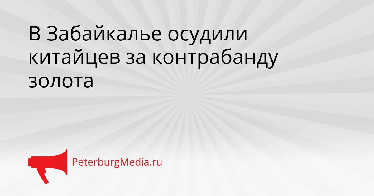 В Забайкалье осудили китайцев за контрабанду золота