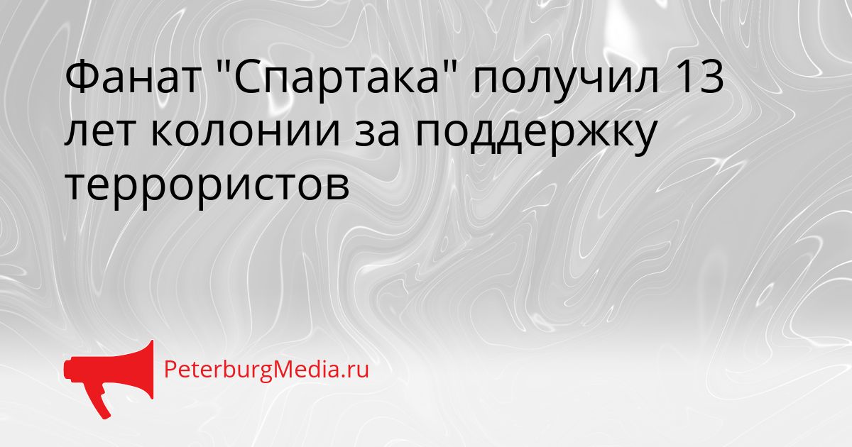 Фанат "Спартака" получил 13 лет колонии за поддержку террористов