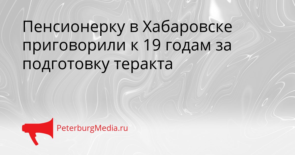 Пенсионерку в Хабаровске приговорили к 19 годам за подготовку теракта