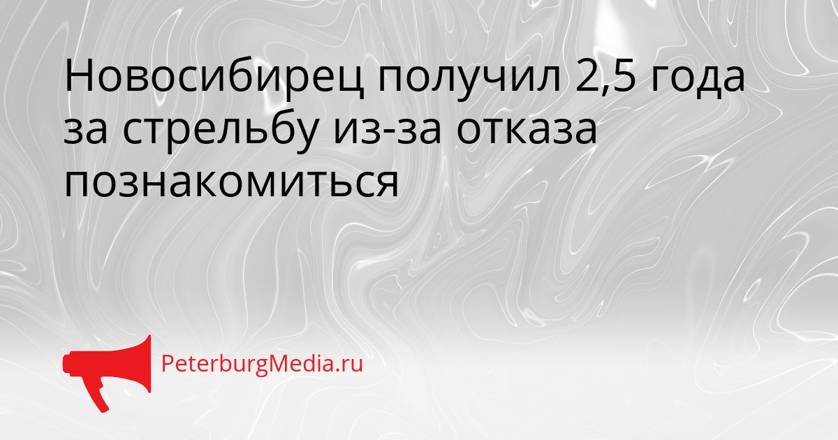 Новосибирец получил 2,5 года за стрельбу из-за отказа познакомиться