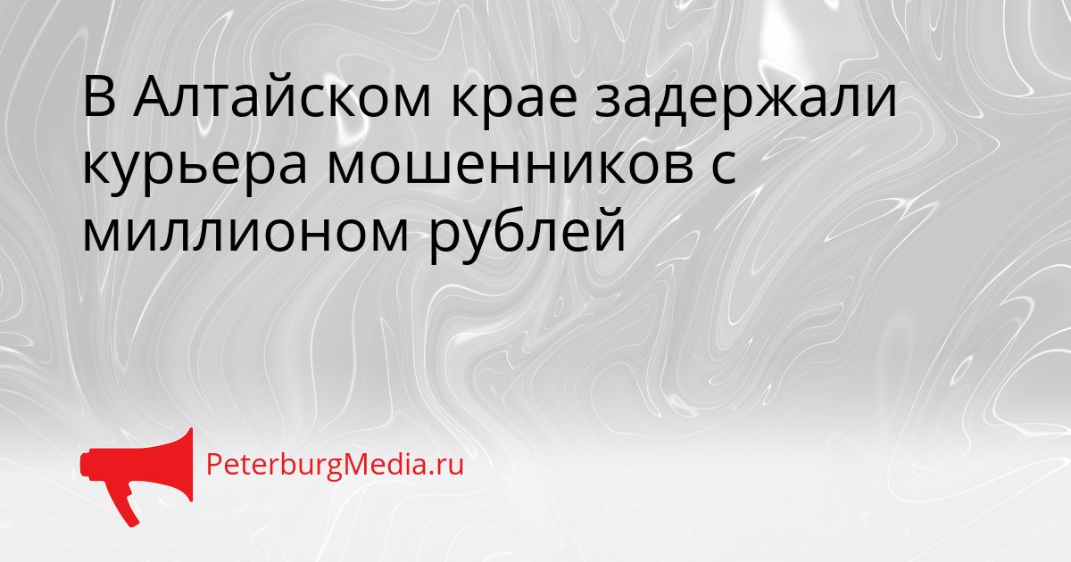 В Алтайском крае задержали курьера мошенников с миллионом рублей