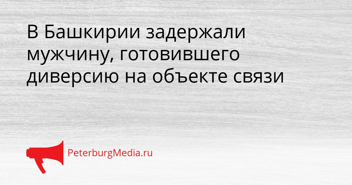 В Башкирии задержали мужчину, готовившего диверсию на объекте связи