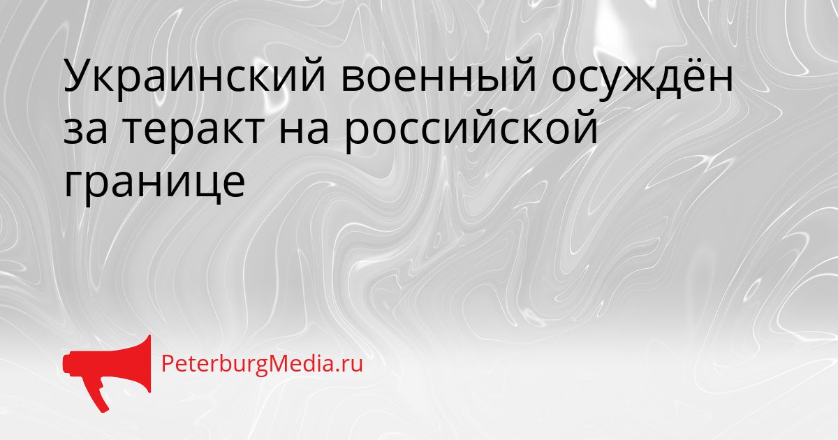 Украинский военный осуждён за теракт на российской границе