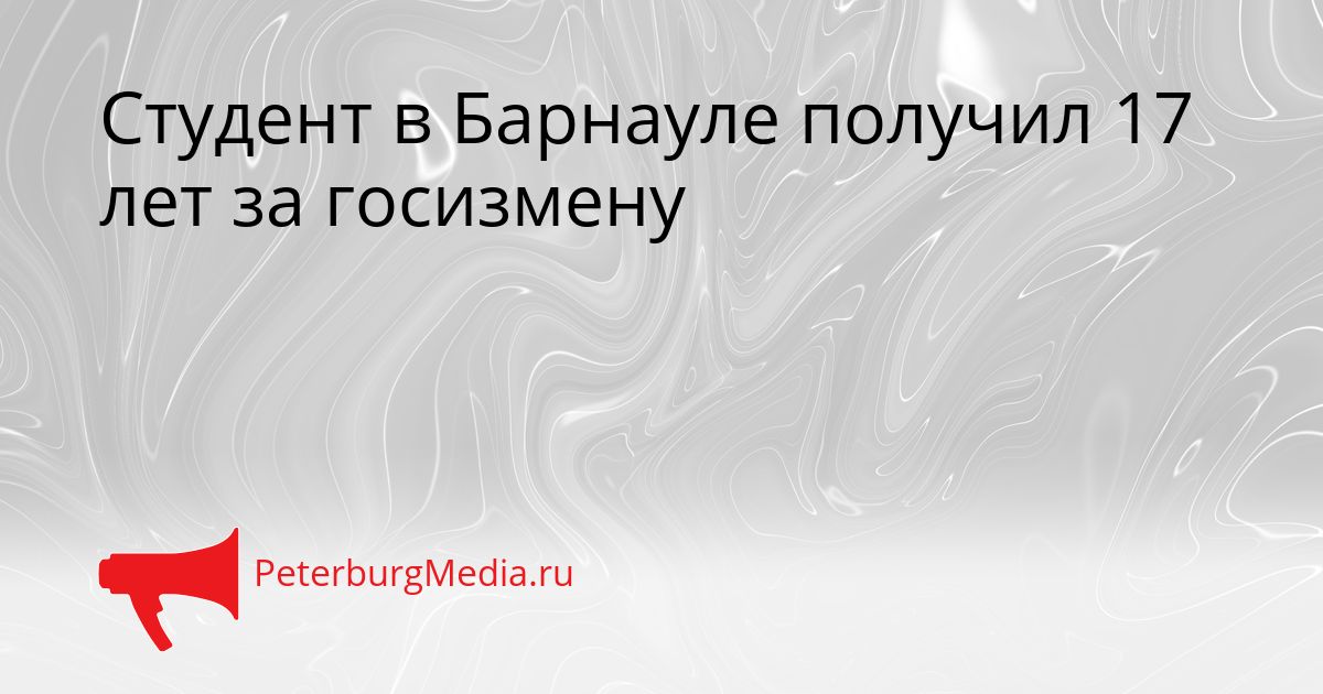 Студент в Барнауле получил 17 лет за госизмену