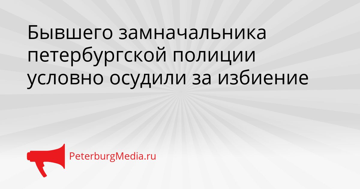 Бывшего замначальника петербургской полиции условно осудили за избиение
