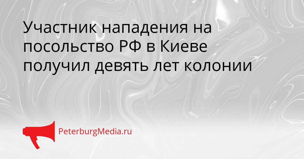 Участник нападения на посольство РФ в Киеве получил девять лет колонии