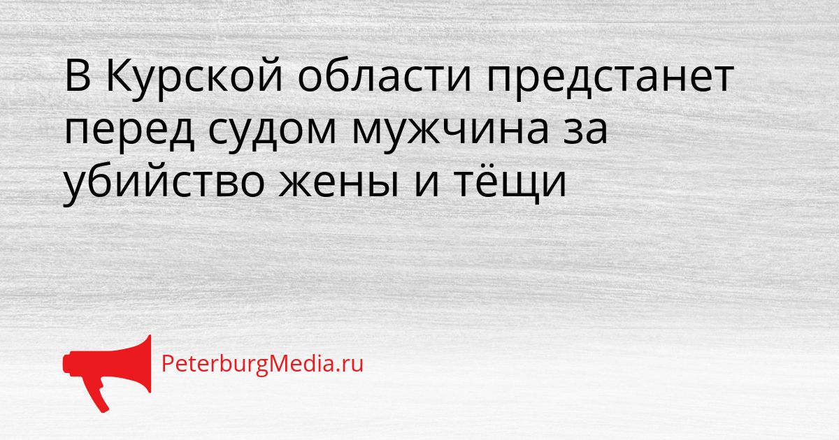 В Курской области предстанет перед судом мужчина за убийство жены и тёщи
